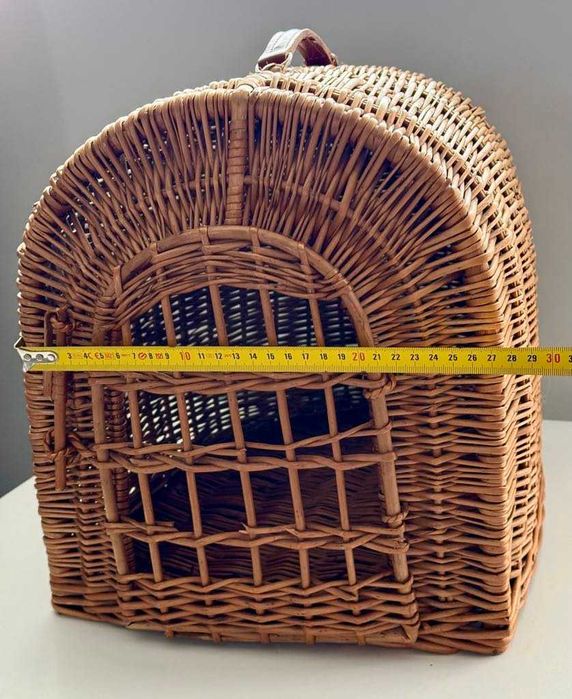 Плетена ратанова чанта за домашен любимец