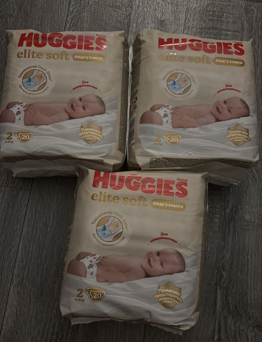 Новые памперсы Huggies 2