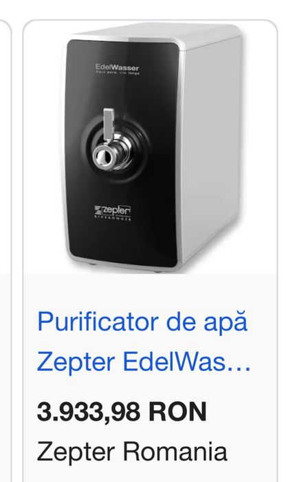 Filtru apa zepter/ purificator de apa