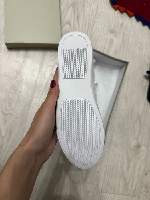 Кожаные кеды белые