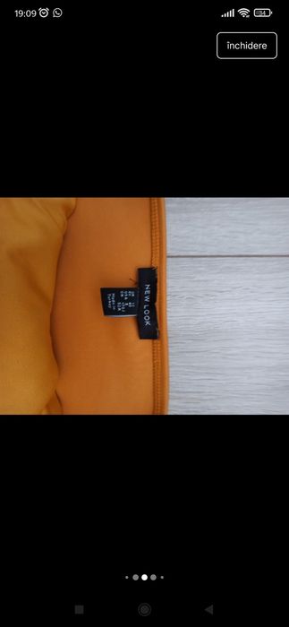 Rochie New Look mustar fara bretele