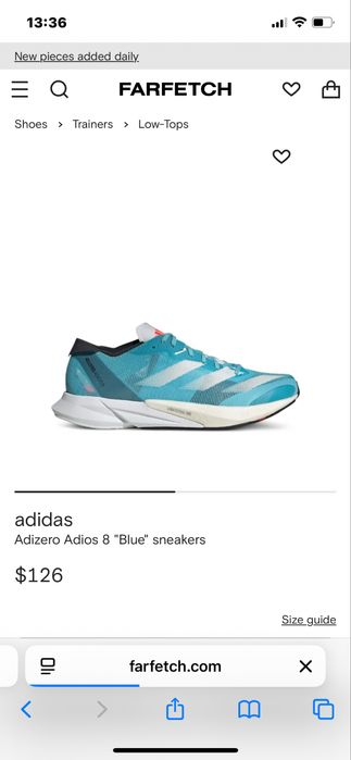 Adidas Adizero ADIOS 8 "Blue"/дамски спортни сникърси/маратонки 38