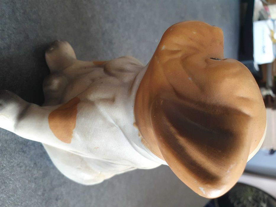 Doi caini catei din ceramica, 13 cm inaltime