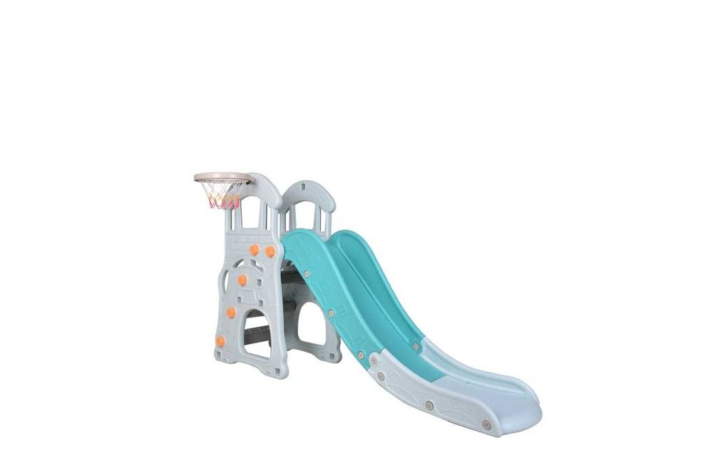 Детская горка с прямым скатом и бортиками для безопасности