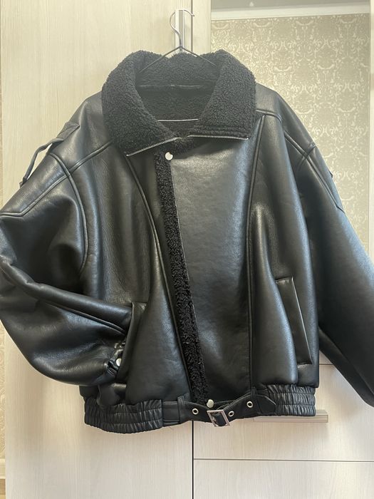 Дубленка ZARA авиатор (экокожа)