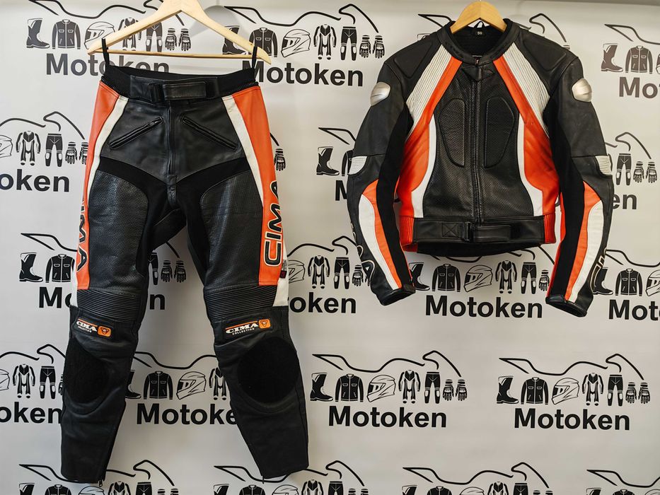 Costum moto piele cu cocoasa CIMA marime 50