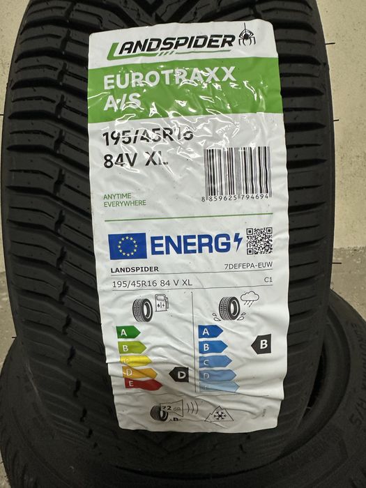 Нови всесезонни гуми LANDSPIDER EUROTRAXX A/S 195/45R16 84V XL БОРД 1954516