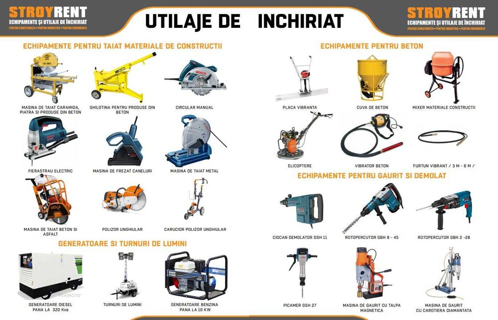 Inchirieri utilaje scule si echipamente Brasov