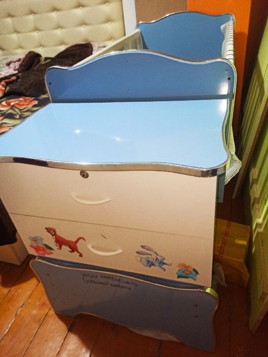 Детская кроватка трансформер люлька кровать беланчак + комод