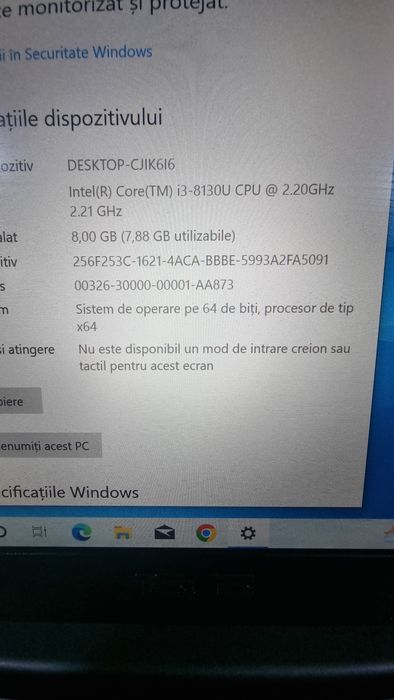 Laptop Asus Vivobook S14 i3 gen8 ram 8g ,ssd256 gb