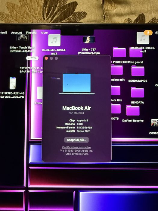 Apple Macbook 15” M3 8GB RAM 2024 256gb