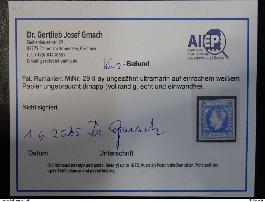 Romania LP 31 c MH/*, Carol cu barba , Expertizat