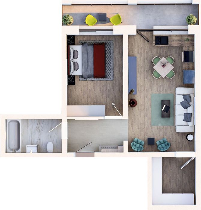Studio 50 mp, 74 240 euro, parcare inclusă, DEZVOLTATOR.