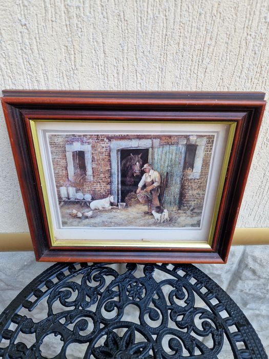 Прекрасна белгийска антикварна авторска картина