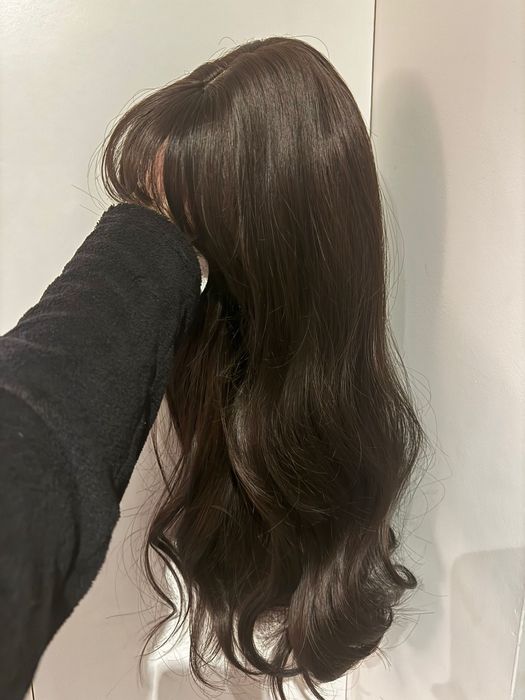 НОВА Кафява естествена перука! 100% високо качество