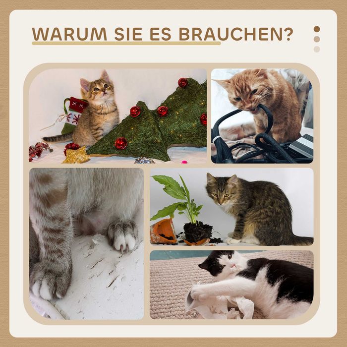PawHut Дърво за котки с котешко легло, вкл. играчки за котки, 55 см x 55 см x 83 см