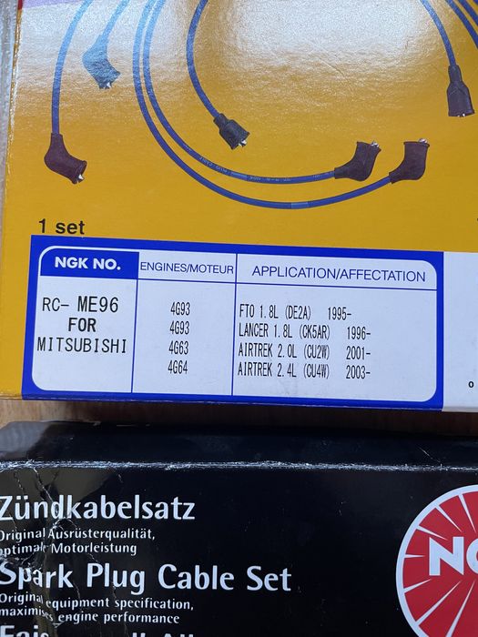 Кабели NGK за митсубиши . Mitsubishi 4G93