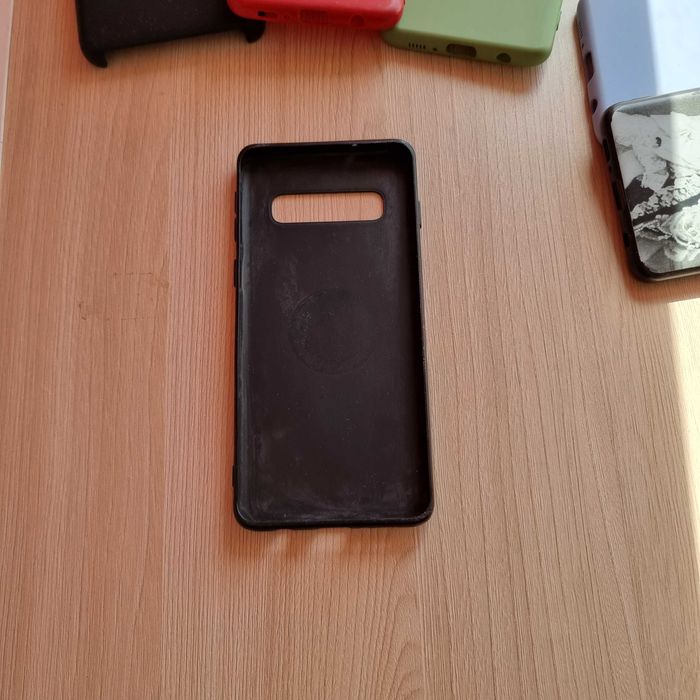 Husa fete DM fluturi flori frunze - NEAGRA telefon Samsung Galaxy S10