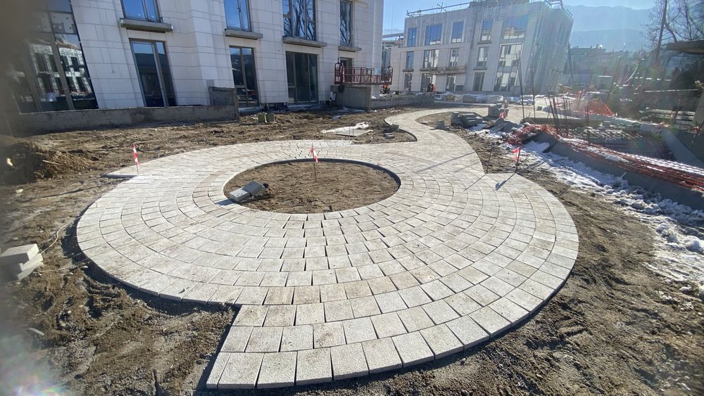 Укладка брусчатки