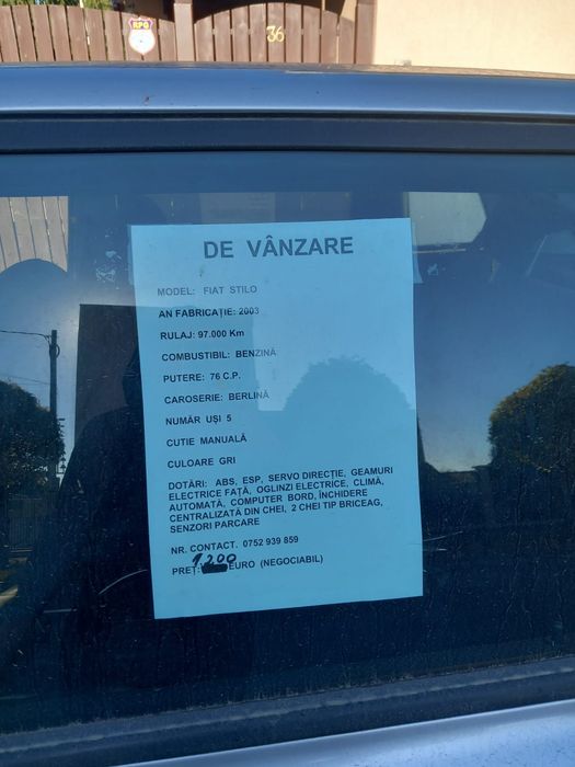 Vând fiat stilo 2003