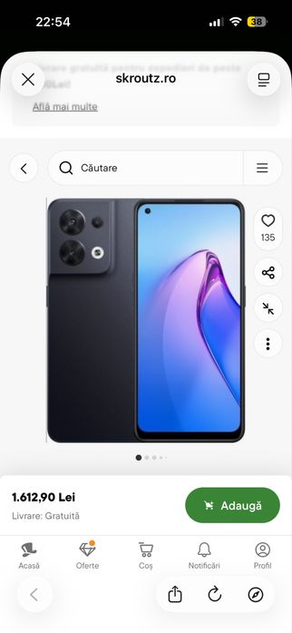 Telefon nou Oppo Reno8 DualSim 256 gb