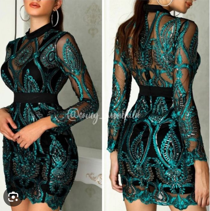 Официална рокля с пайети