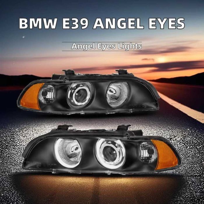Комплект тунинг фарове с Angel Eyes за BMW 5-та серия E39 1997–2003г.