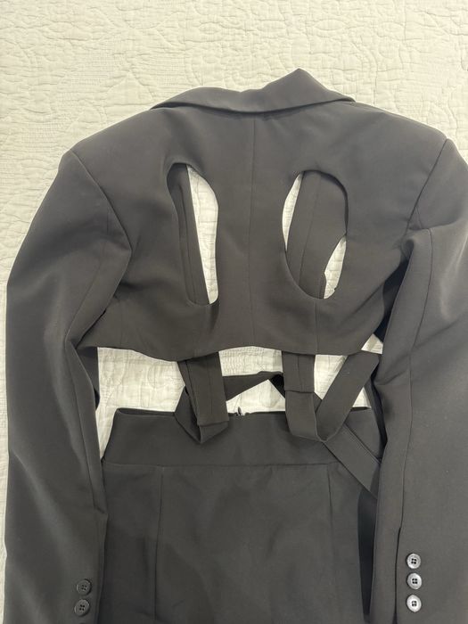 Черен комплект сако и пола Ezzaro