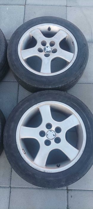 Jante 5x112; R16, cu anvelope vara Hankook pentru Skoda, VW