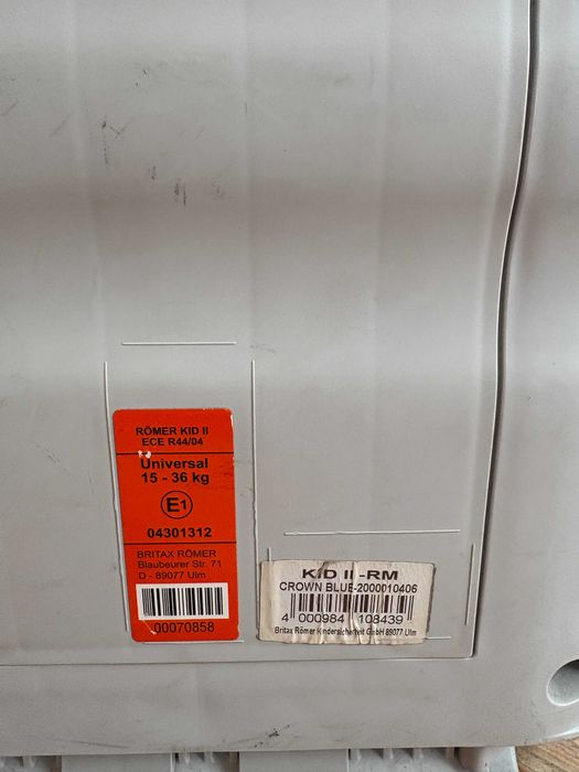 Scaun auto Britax Römer Kid II 15–36 kg, stare bună