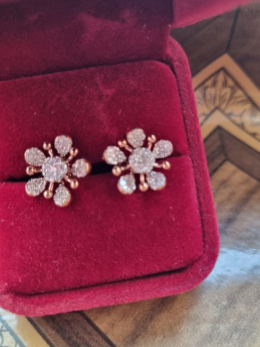 Cercei din aur de 14k  cu diamante de 1,02ct
