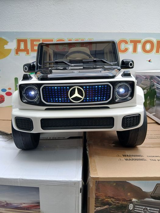 Промо!!Супер цена Акумулаторен джип Mercedes EQG с меки гуми