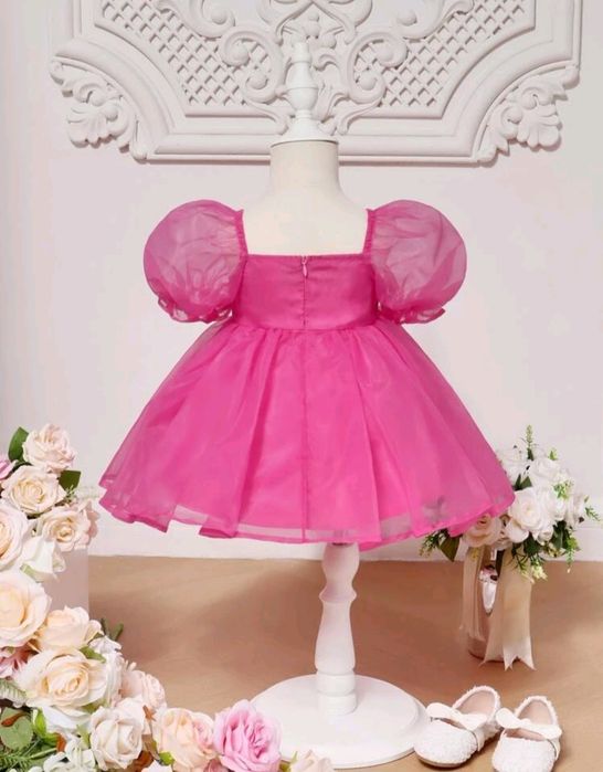 Rochita bebe roz 6 - 9 luni tull