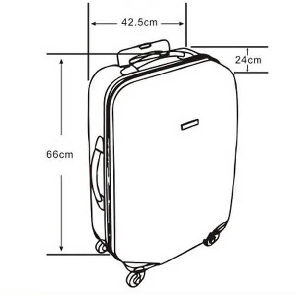 Куфар с колелца Mercado Trade, Екрю, Различни размери