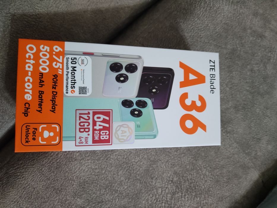 Смартфон ZTE A36 новый!