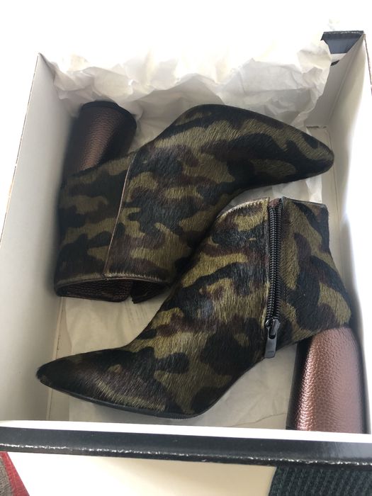 Botine piele naturala/par natural de ponei