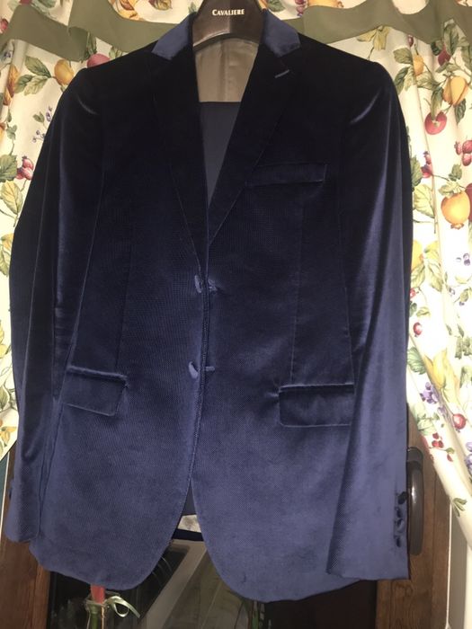 Costum Cavaliere Albastru din catifea, masura M