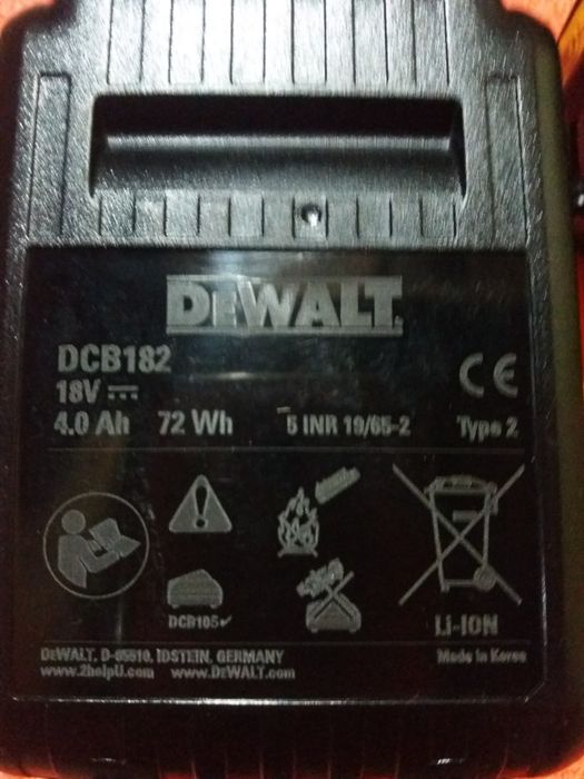 Нови батерии Dewalt 18v
