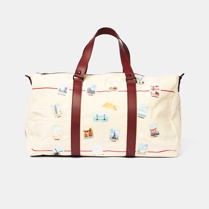 Geanta de voiaj weekender SOL28 Travel L cu imprimeu timbre