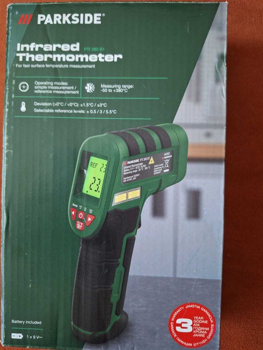 Termometru digital cu laser  si infraroșu model PTI 380 B1 Parkside