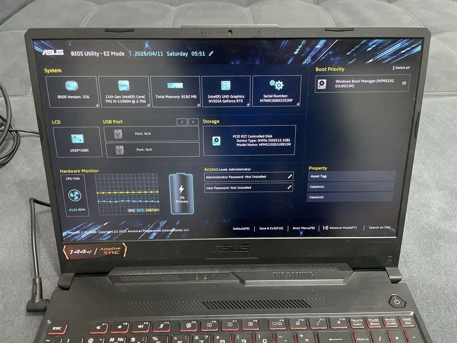 Asus tuf gaming 144hz