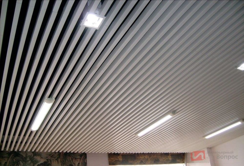 Кубообразный Реечный потолок