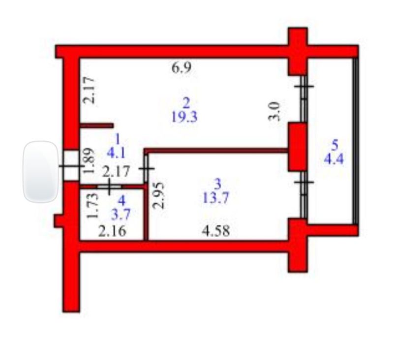 Евро-2 ком квартира в ЖК Park Residence
