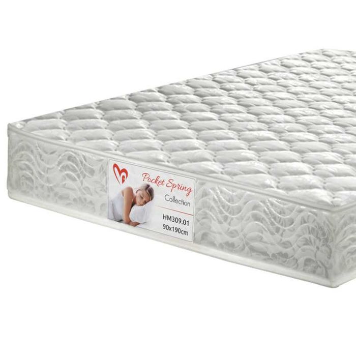 Двуетажно детско легло с влючени матраци, BUNK BED BEAMER, Бял, Масив, 140х190см. - Безплатна доставка!