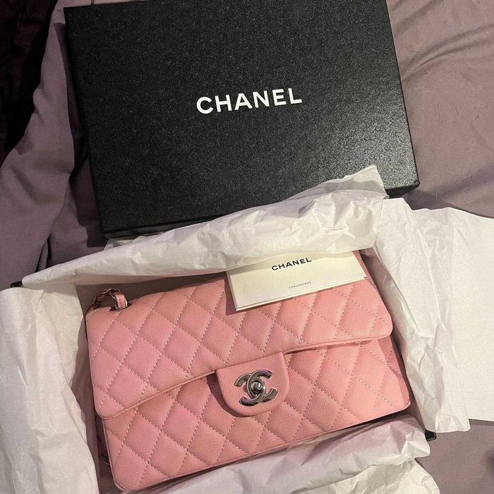 Geantă Chanel din Piele Roz, Poseta Chanel din Piele Caviar