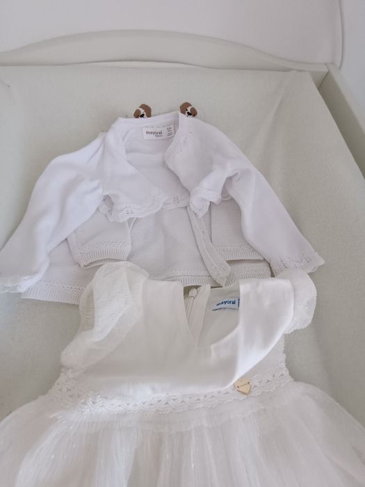 Set rochiță+ bolero+ cardigan+balerini Mayoral