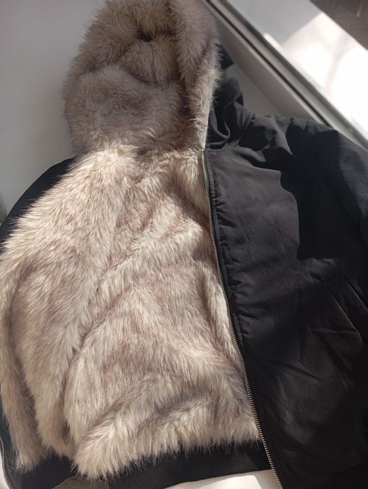 куртка-бомбер с мехом