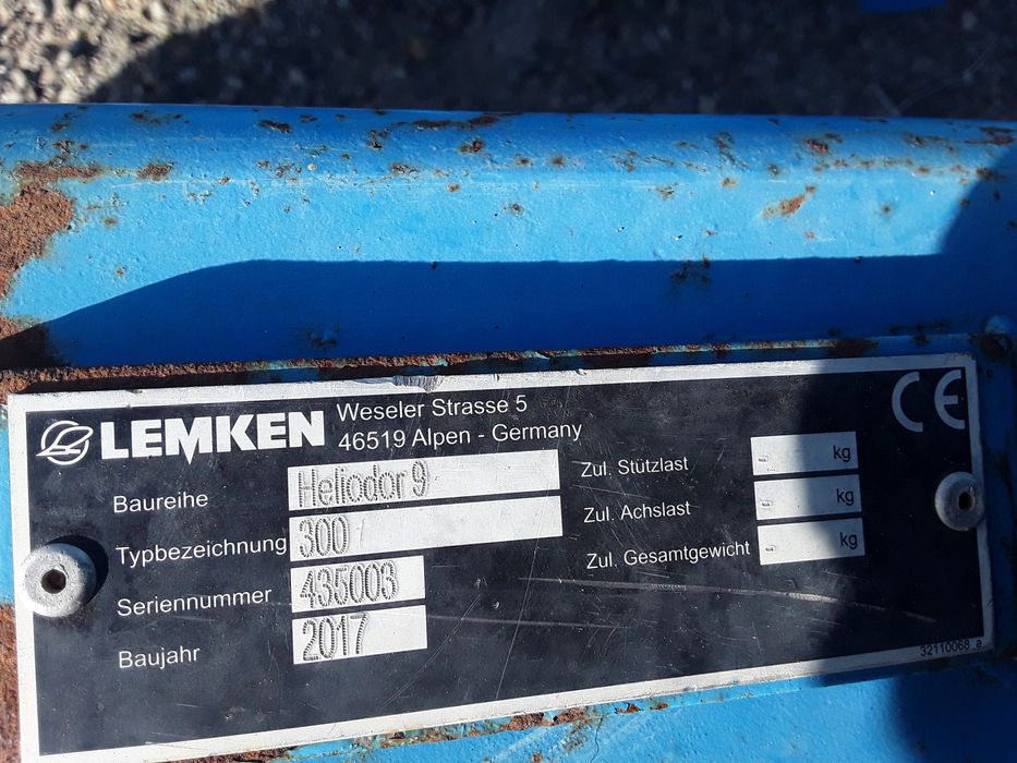 Lemken HELIODOR 9/300 An. Fabr. 2017