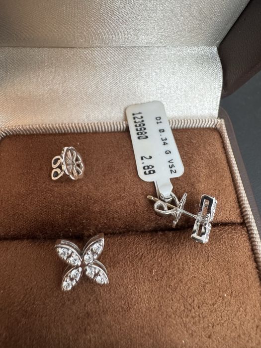 Серьги пусеты 585 с бриллиантами