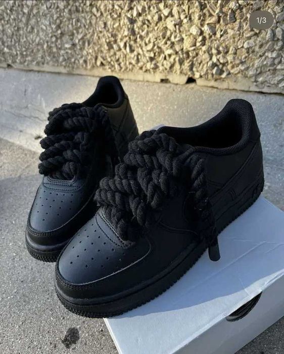 Adidasi Nike AirForce 1 Rope Laces Black